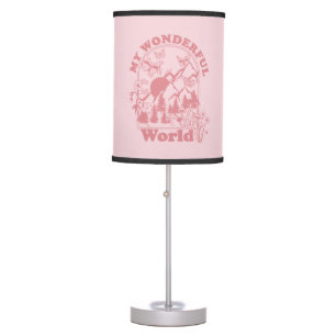 My Wonderful World Retro Flowers Table Lamp