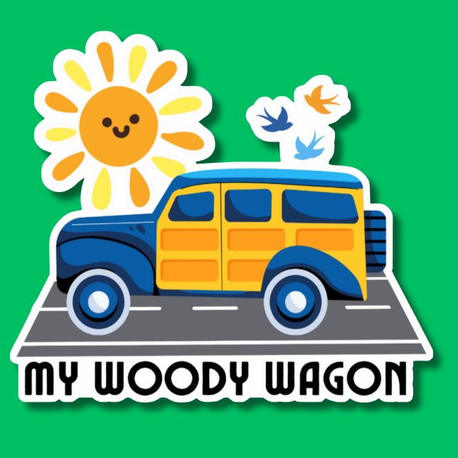My Woody Wagon Waterproof Sticker (Creator Uploaded)
