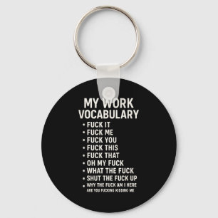 My Work Vocabulary For It For Me For You For This  Keychain