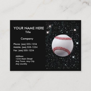 My World: Baseball (for Baseball Professionals) Business Card by TheWhippingPost at Zazzle