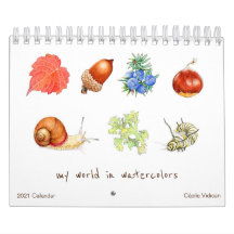 My World in Watercolors 2021 Calendar
