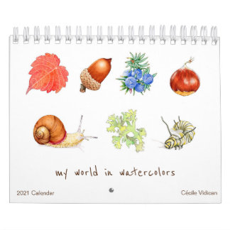 My World in Watercolors 2021 Calendar