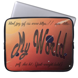 "My World" Laptop Pouch Sleeve