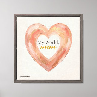 My World Mom Oil Paint Wall Art