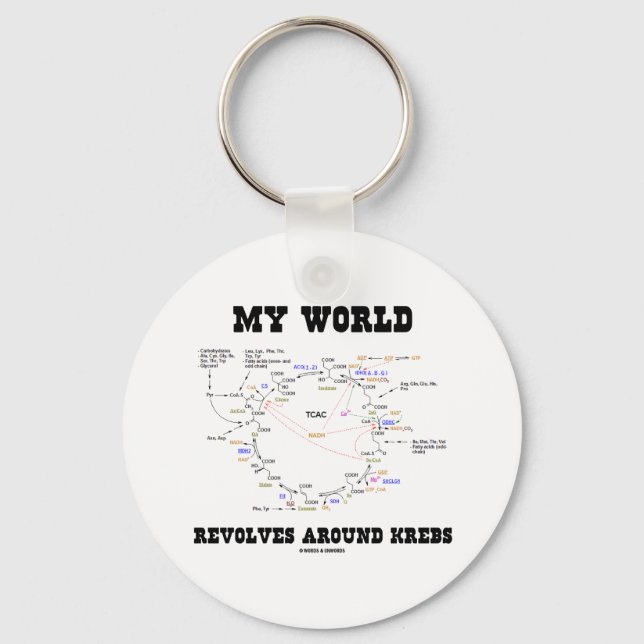My World Revolves Around Krebs (Energy Cycle) Keychain (Front)
