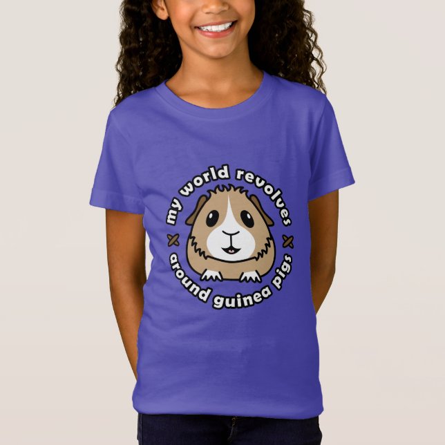My World Revolves...Guinea Pig Children's T-Shirt (Front)