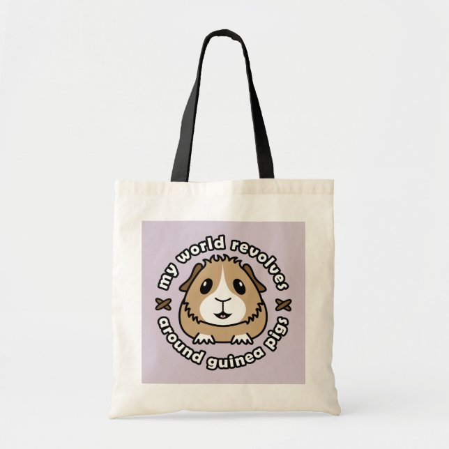 My World Revolves...Guinea Pig Shopping Bag (Front)