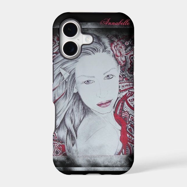 My World with Mist Frame (customizable) Iphone Case (Back)