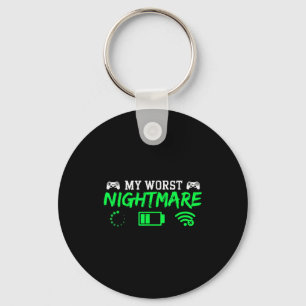 My Worst Gamer Funny Gaming Men Teen Boys Kids Keychain