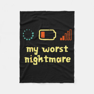 My Worst Low Wifi Signal Funny Gamer Men Boys Kids Fleece Blanket