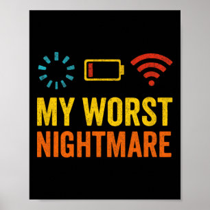 My Worst Scary Night - Gamer Nerd Humor Poster