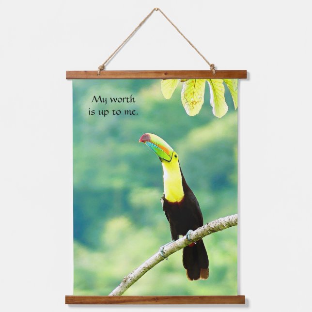 My Worth Wood Topped Wall Tapestry (Front)