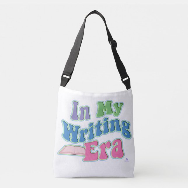 My Writing Era Fun Author Slogan Crossbody Bag (Front)