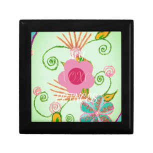 My XOXO Little Princess Floral Art Print Design Jewelry Box