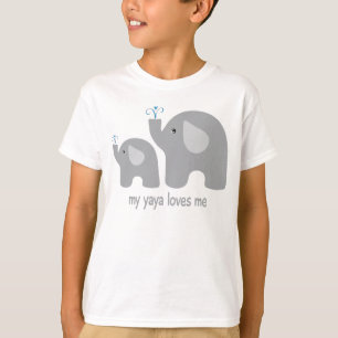 My Yaya Loves Me - Elephant Shirt for Kids