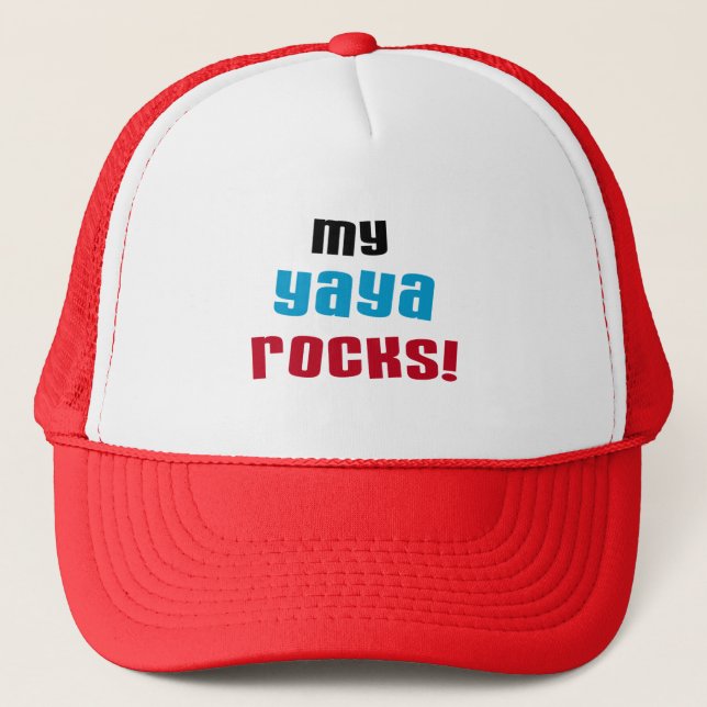 My Yaya Rocks T shirts and Gifts Trucker Hat (Front)