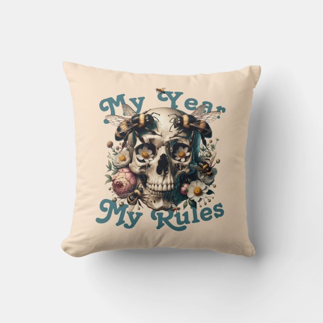 My Year My Rules Woman Power Xmas Custom Year Throw Pillow (Front)