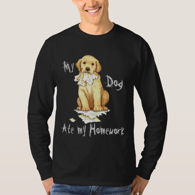 My Yellow Lab Ate my Homework T-Shirt (Front)