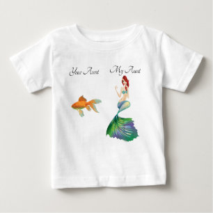 My Your Aunt Goldfish Mermaid Funny Cute Toddler Baby T-Shirt