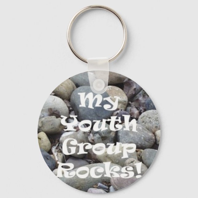 My Youth Group Rocks! Keychain (Front)