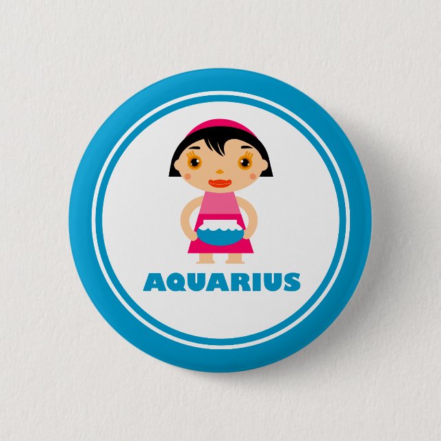 My Zodiac Sign is Aquarius Button (Front)