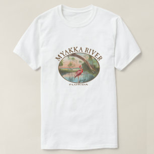 Myakka River Florida with Roseate Spoonbill T-Shirt
