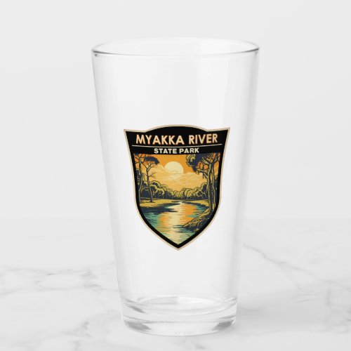 Myakka River State Park Florida Travel Art Vintage Glass