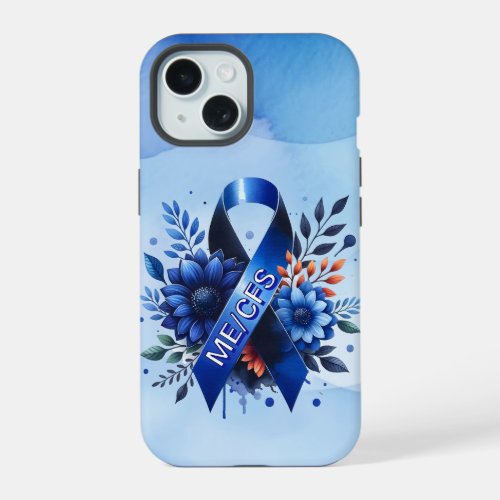 Myalgic Encephalomyelitis MECFS Awareness Ribbon iPhone 15 Case