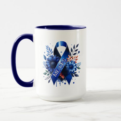 Myalgic Encephalomyelitis MECFS Awareness Ribbon Mug