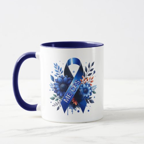 Myalgic Encephalomyelitis MECFS Awareness Ribbon Mug