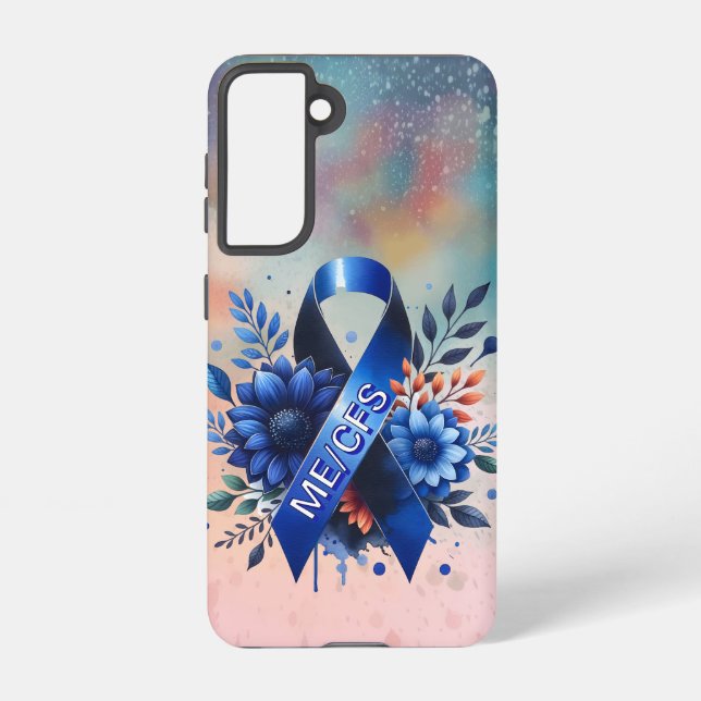 Myalgic Encephalomyelitis ME/CFS Awareness Ribbon Samsung Galaxy Case (Back)