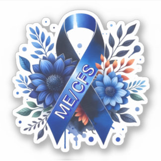 Myalgic Encephalomyelitis ME/CFS Awareness Ribbon Sticker