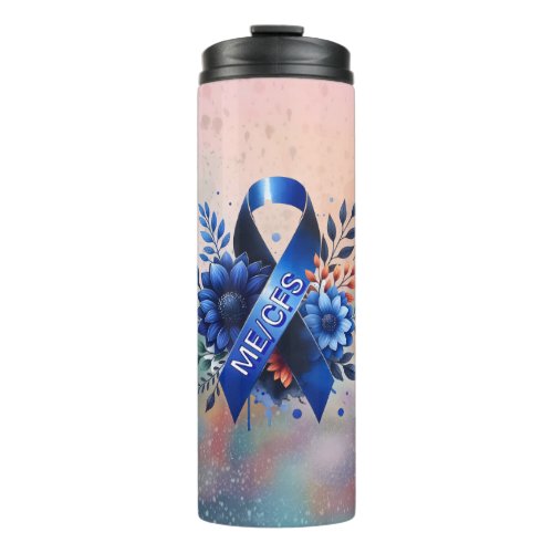 Myalgic Encephalomyelitis MECFS Awareness Ribbon Thermal Tumbler