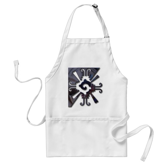 Myan Hunab Ku - Black Chrome Adult Apron (Front)