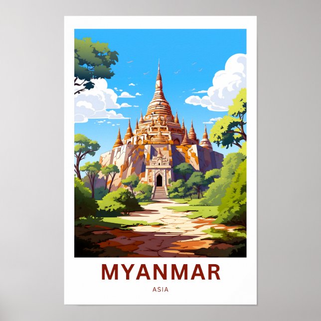 Myanmar Asia Travel Print (Front)