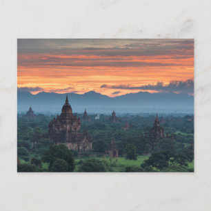 Myanmar, Bagan Sunrise Postcard
