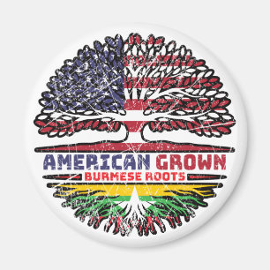 Myanmar Burmese Burma US American USA United State Magnet