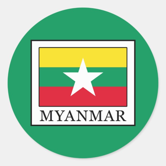 Myanmar Classic Round Sticker (Front)