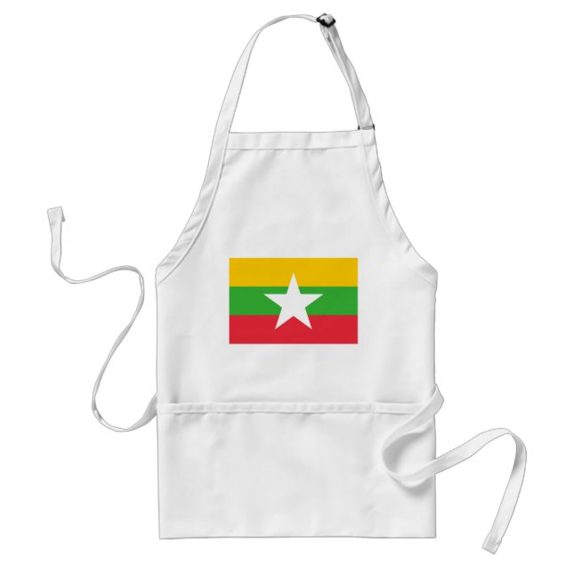Myanmar Flag Adult Apron (Front)