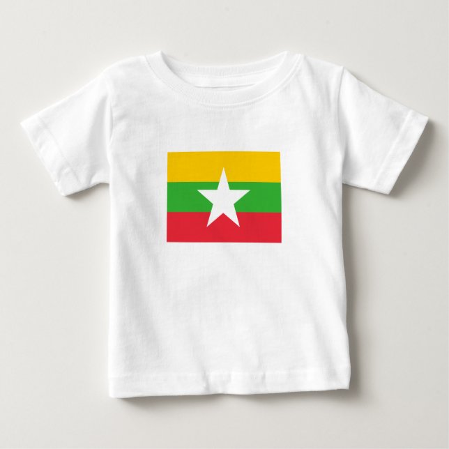Myanmar Flag Baby T-Shirt (Front)