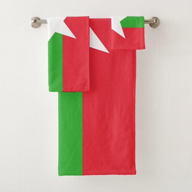 Myanmar Flag Bath Towel Set (Insitu)