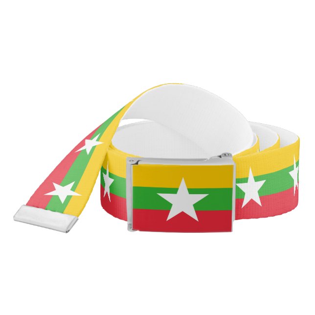 Myanmar Flag Belt (Snake)