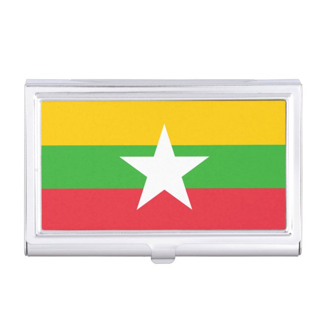 Myanmar Flag Business Card Case (Front)