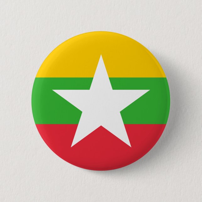 Myanmar Flag Button (Front)