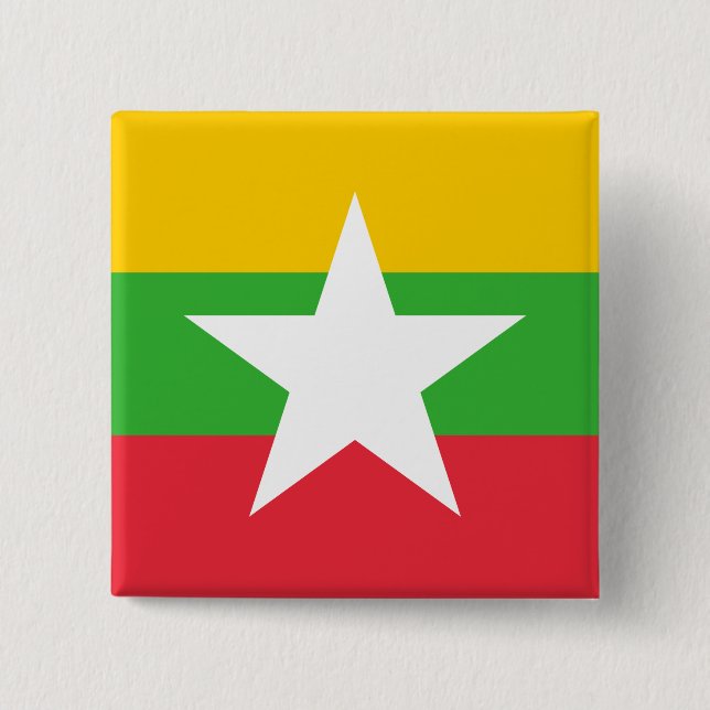 Myanmar Flag Button (Front)