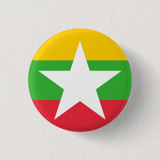 Myanmar Flag Button (Front)