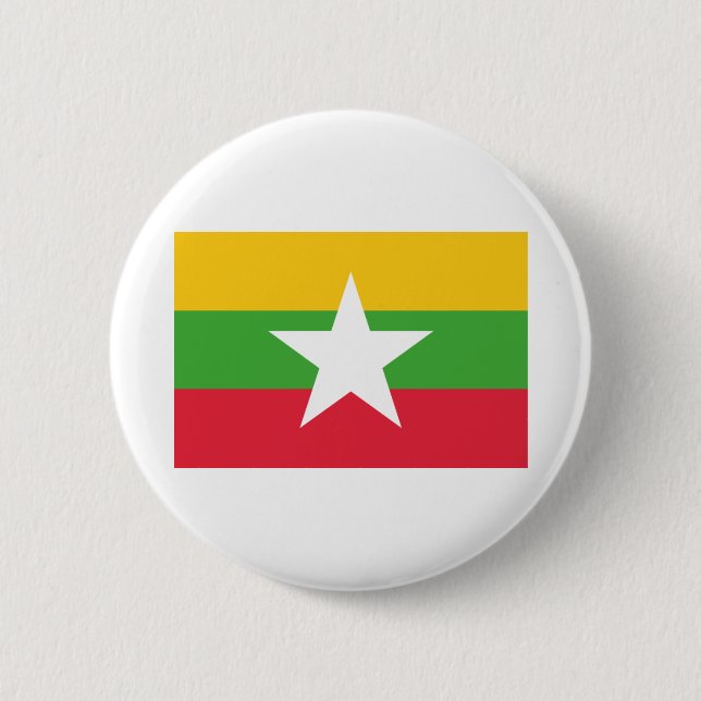 Myanmar Flag Button (Front)