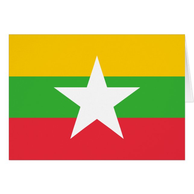 Myanmar Flag Cards (Front Horizontal)