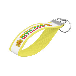 Myanmar Flag Charming Patriotic Wrist Keychain