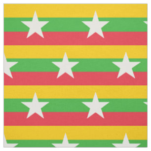 Myanmar Flag Fabric